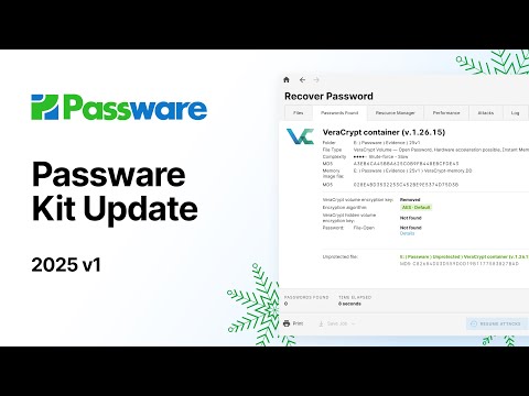 What's New in Passware Kit 2025 v1