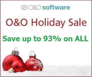 O&O Software Holiday Sale - 93% OFF