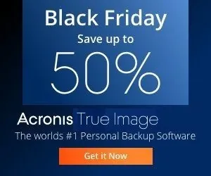 Acronis Black Friday Sale - 50% OFF